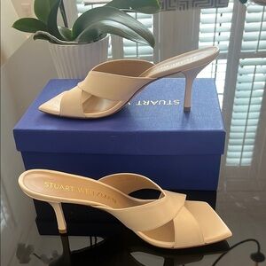 Stuart Weitzman Cream Heels with Stiletto Elegance